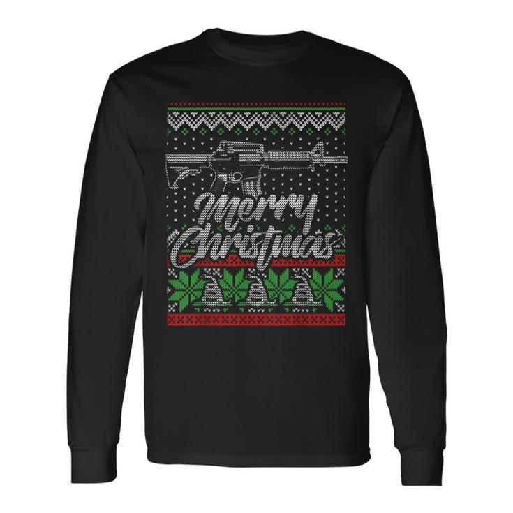 2Nd Amendment Ugly Christmas Sweater Long Sleeve T-Shirt
