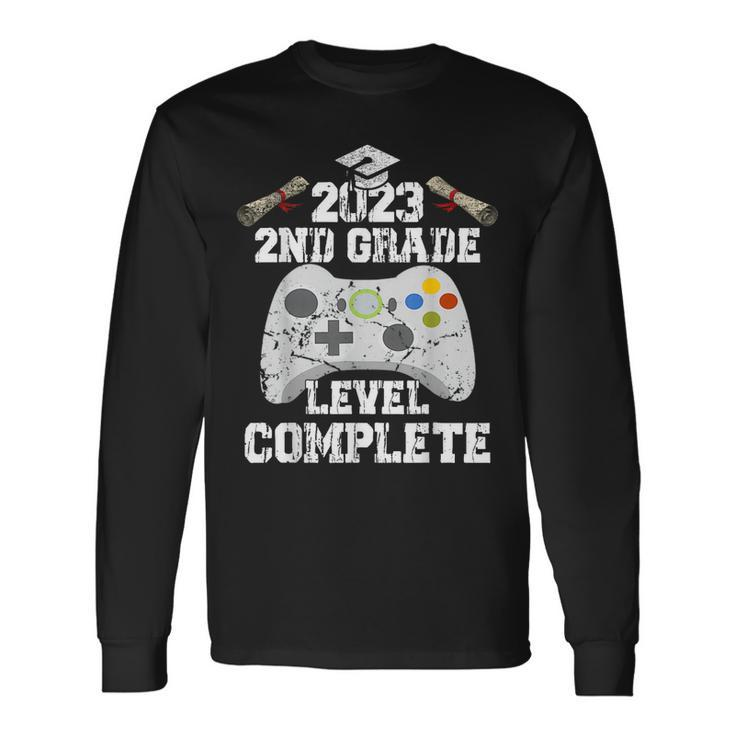2Th Grade Graduation For Boys Him 2023 Level Complete Long Sleeve T-Shirt T-Shirt