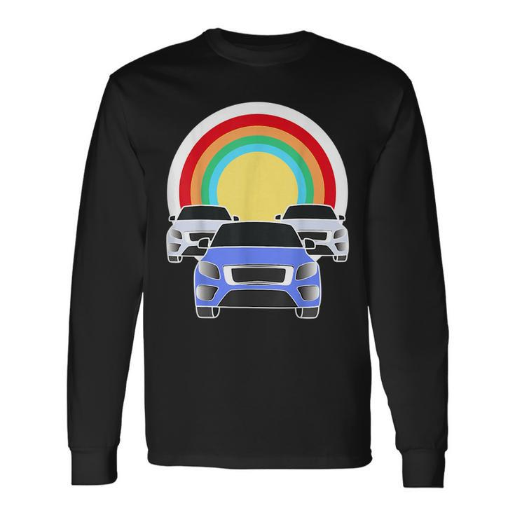 3 Cars Race Automobile Roadtrip Travel Car Drive Graphic Cars Long Sleeve T-Shirt T-Shirt