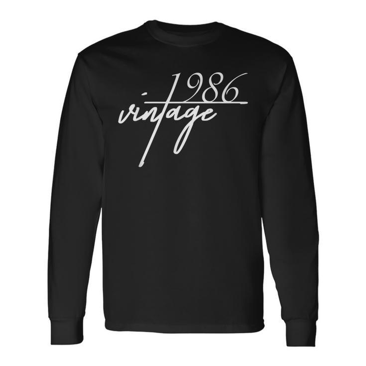 33Th Birthday Vintage 1986 Idea Long Sleeve T-Shirt