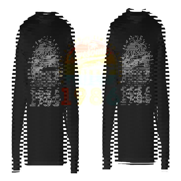 37 Year Old Awesome Since July 1986 37Th Birthday Long Sleeve T-Shirt