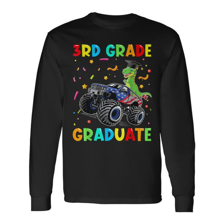 3Rd Grade Graduate Dinosaur Monster Truck Graduation 2023 Long Sleeve T-Shirt T-Shirt
