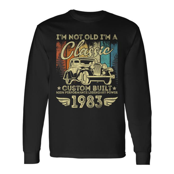 40 Year Old Vintage 1983 Classic Car 40Th Birthday Long Sleeve T-Shirt T-Shirt