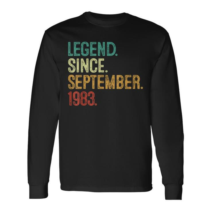 40 Years Old Legend Since September 1983 40Th Birthday Long Sleeve