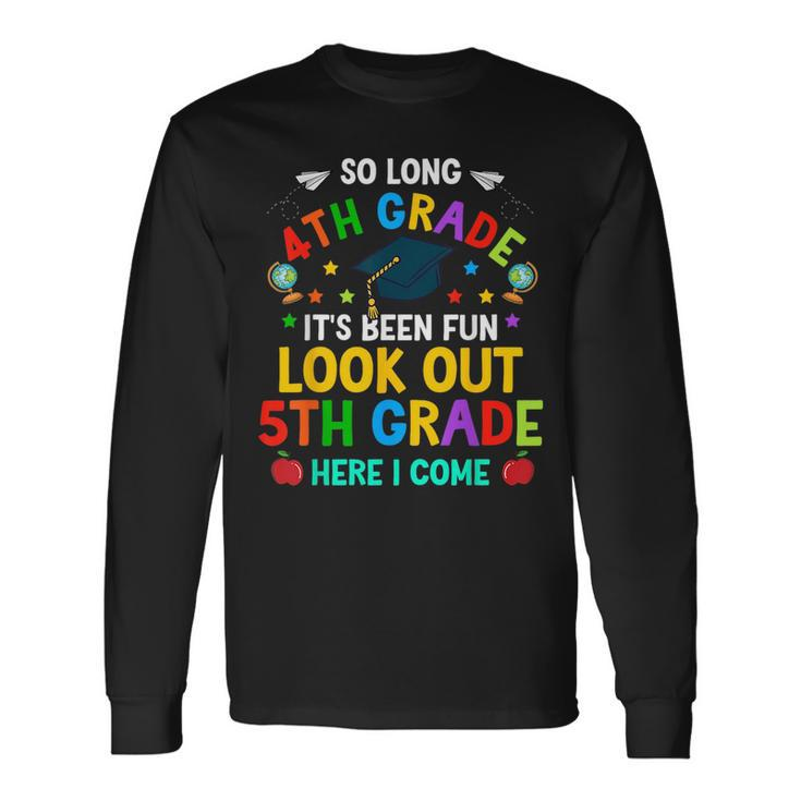 4Th Grade 5Th Here I Come First Day Back To School Long Sleeve T-Shirt T-Shirt