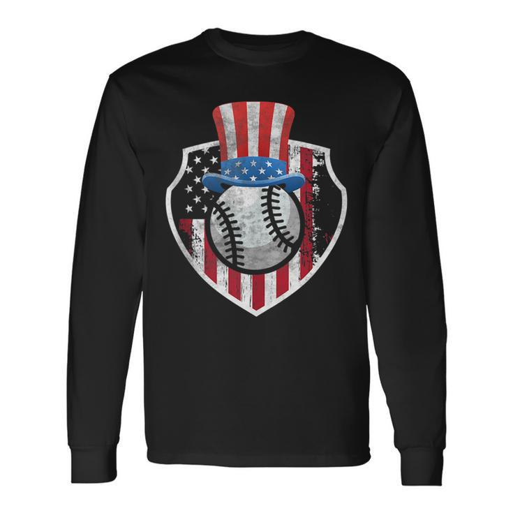 4Th Of July American Flag Uncle Sam Baseball Long Sleeve T-Shirt T-Shirt
