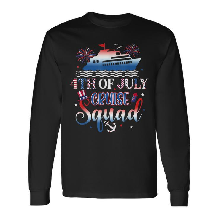 4Th Of July Cruise Squad 2023 Patriotic American Long Sleeve T-Shirt