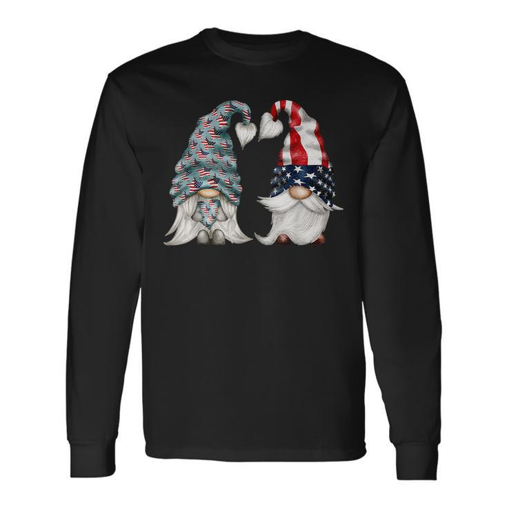 4Th Of July Gnomies For Proud Veteran Two Patriotic Gnomes Long Sleeve T-Shirt Gifts ideas