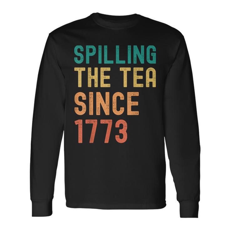 Vintage 4Th July Spilling the Tea Since 1773 Fourth of July Shirt, hoodie,  sweater and long sleeve