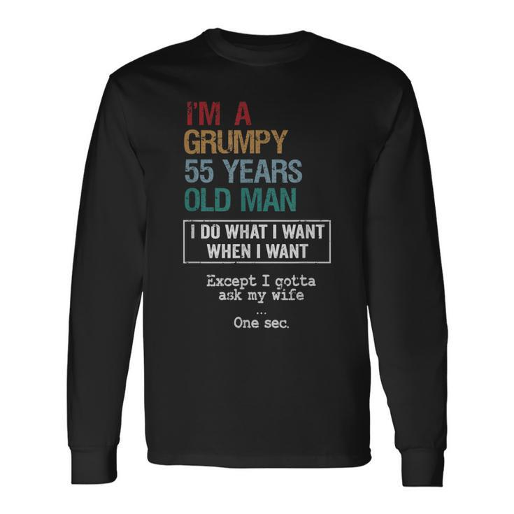 55 Years Grumpy Old Man Birthday Long Sleeve T-Shirt T-Shirt