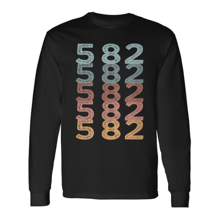 582 Pennsylvania Usa Multi Color Area Code Long Sleeve T-Shirt