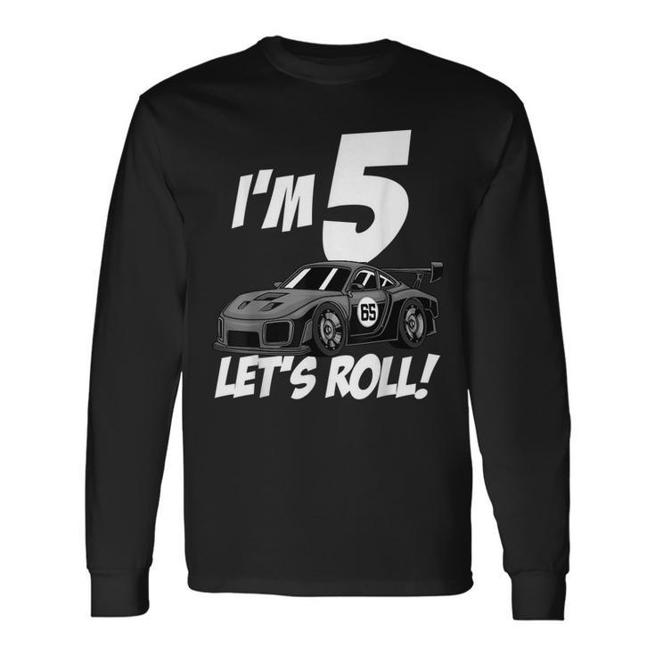 5Th Birthday Boy Kid Race Car Driver 5 Years Old Driver Long Sleeve T-Shirt T-Shirt