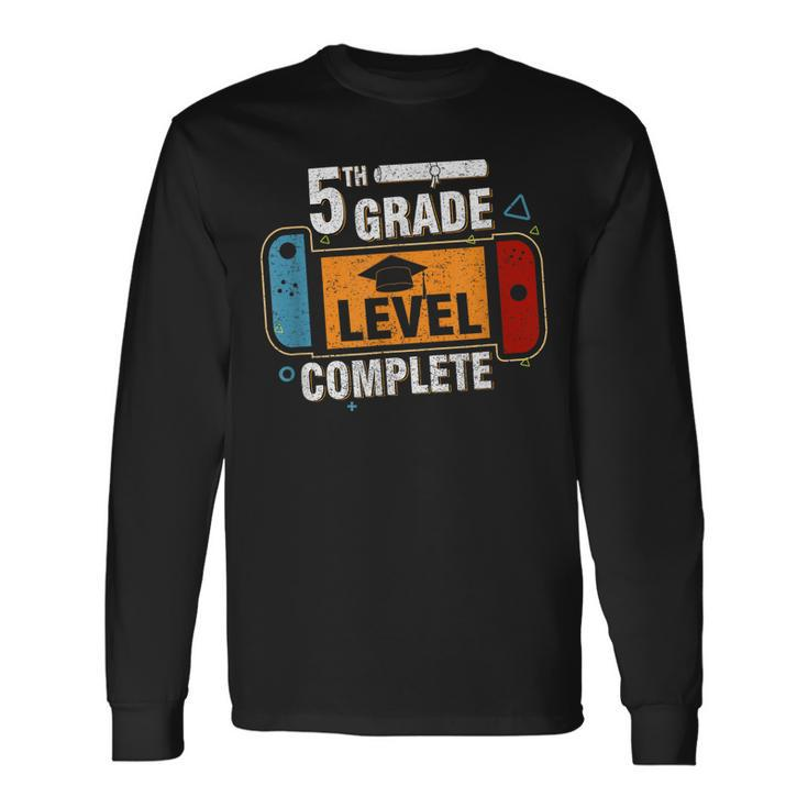 5Th Grade Class Of 2023 Gamer Level Complete Graduation Long Sleeve T-Shirt T-Shirt