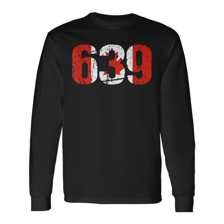639 Saskatchewan Area Code Canada Long Sleeve T-Shirt