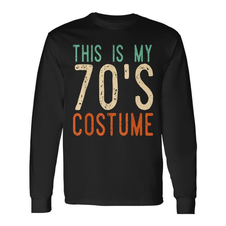 This Is My 70S Costume Groovy Peace Halloween 70S Vintage Long Sleeve T-Shirt T-Shirt