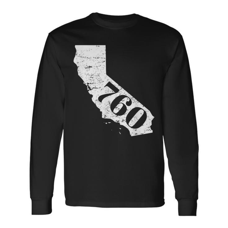 760 Area Code Barstow And Palm Springs California Long Sleeve T-Shirt Gifts ideas