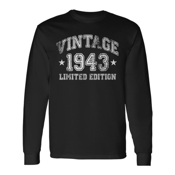 80 Years Old Decoration Vintage 1943 80Th Birthday Long Sleeve T-Shirt T-Shirt