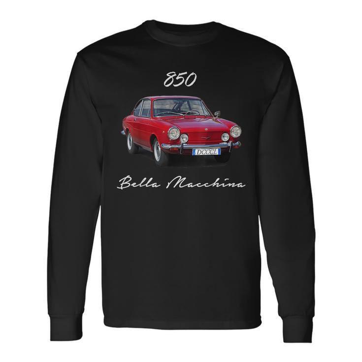 850 Italian Beautiful Car Classic Automobile Vintage Car Long Sleeve T-Shirt T-Shirt
