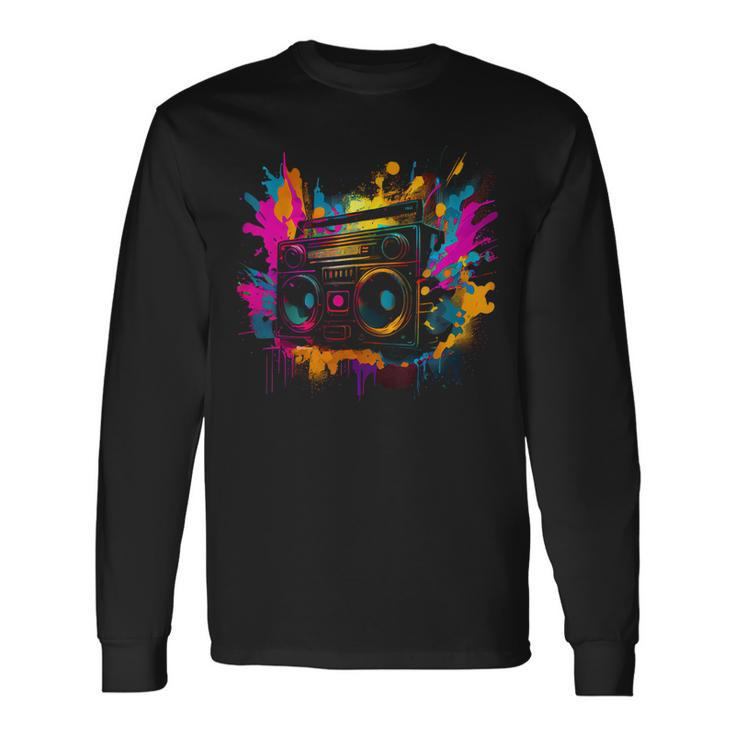 90S 80S Theme Party Outfit Tape Recorder Long Sleeve