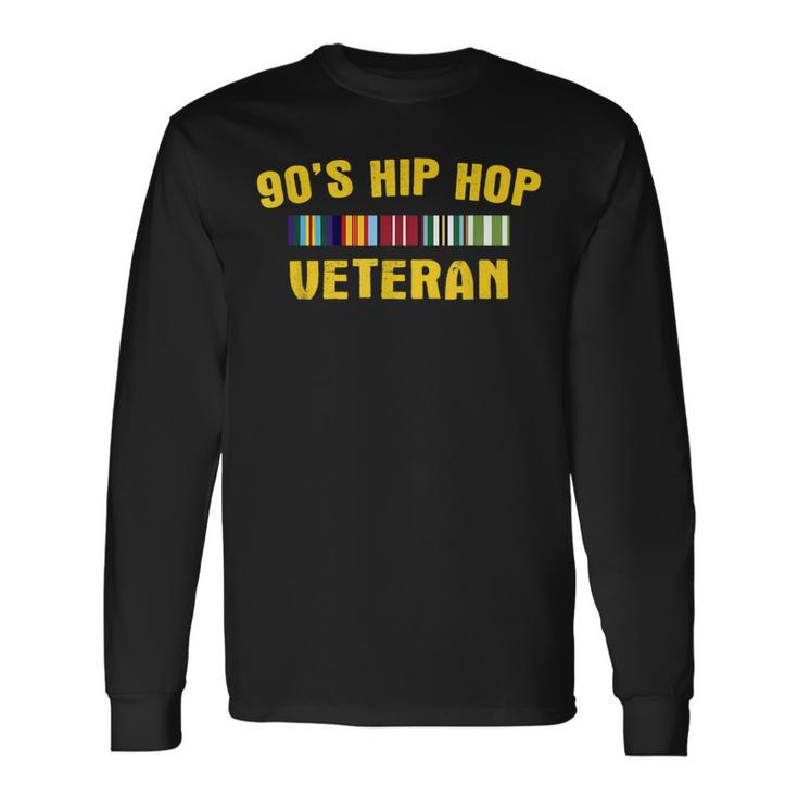 90'S Hip Hop Veteran Colorful Vintage Retro Long Sleeve