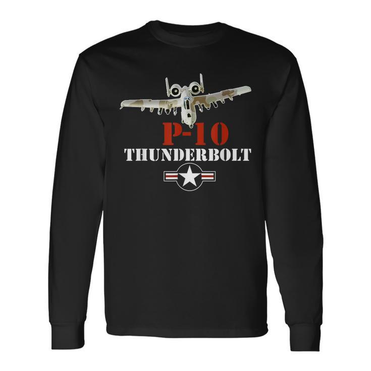 A10 Thunderbolt Warthog Air Force Veteran Long Sleeve T-Shirt T-Shirt