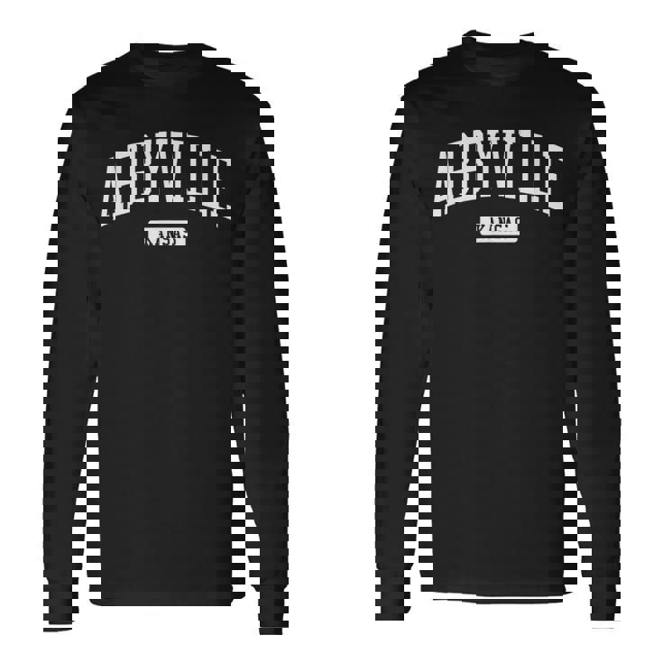 Abbyville Kansas Ks College University Sports Style Long Sleeve T-Shirt