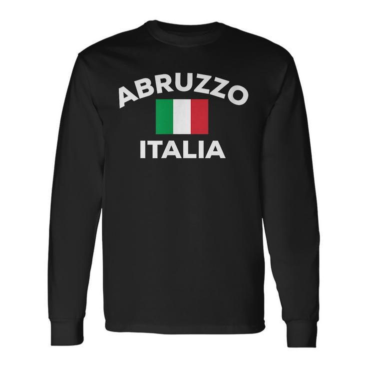 Abruzzo Italian Name Reunion Italy Italia Flag Long Sleeve T-Shirt T-Shirt