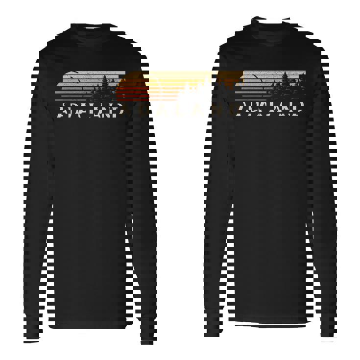Adaland Wv Vintage Evergreen Sunset Eighties Retro Long Sleeve T-Shirt
