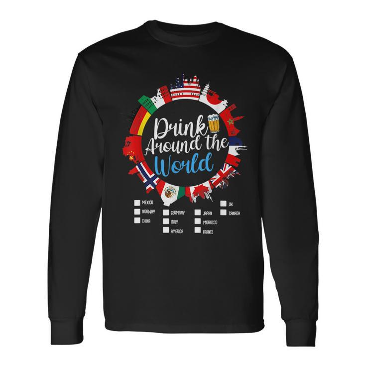 Adult Vacation Drinking Countries International National Long Sleeve T-Shirt T-Shirt