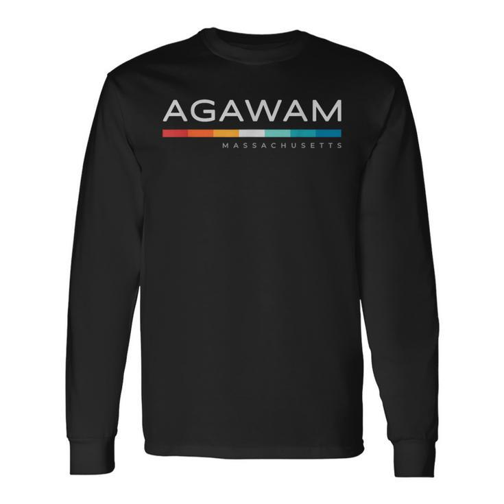 Agawam Ma Massachusetts Retro Long Sleeve T-Shirt
