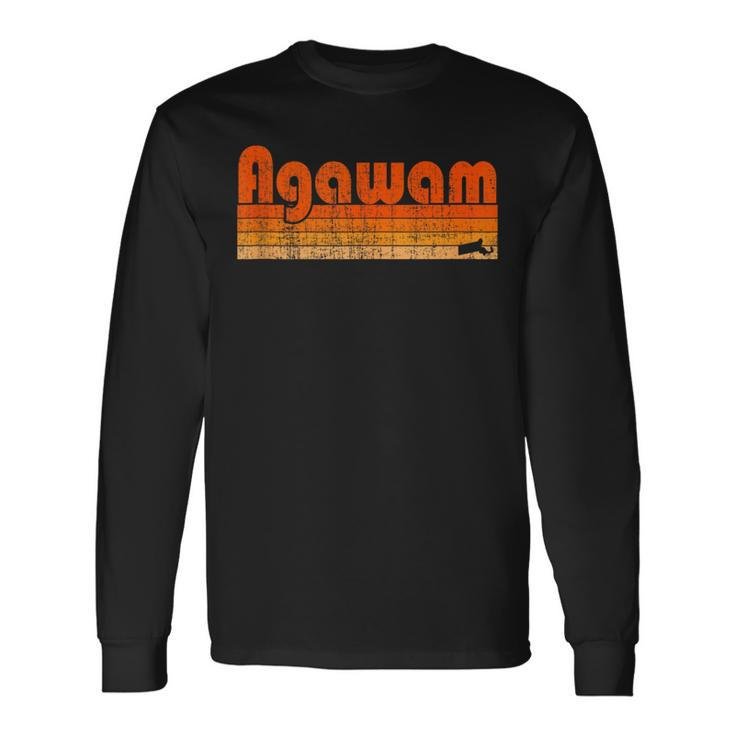 Agawam Massachusetts Retro 80S Style Long Sleeve T-Shirt