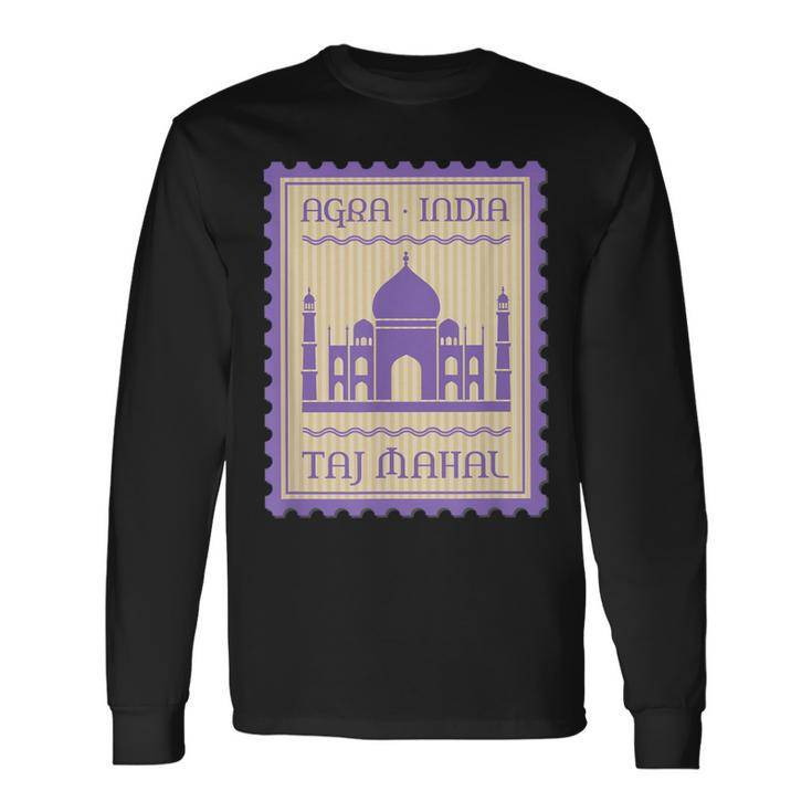 Agra India Taj Mahal Travel Souvenir T Long Sleeve T-Shirt