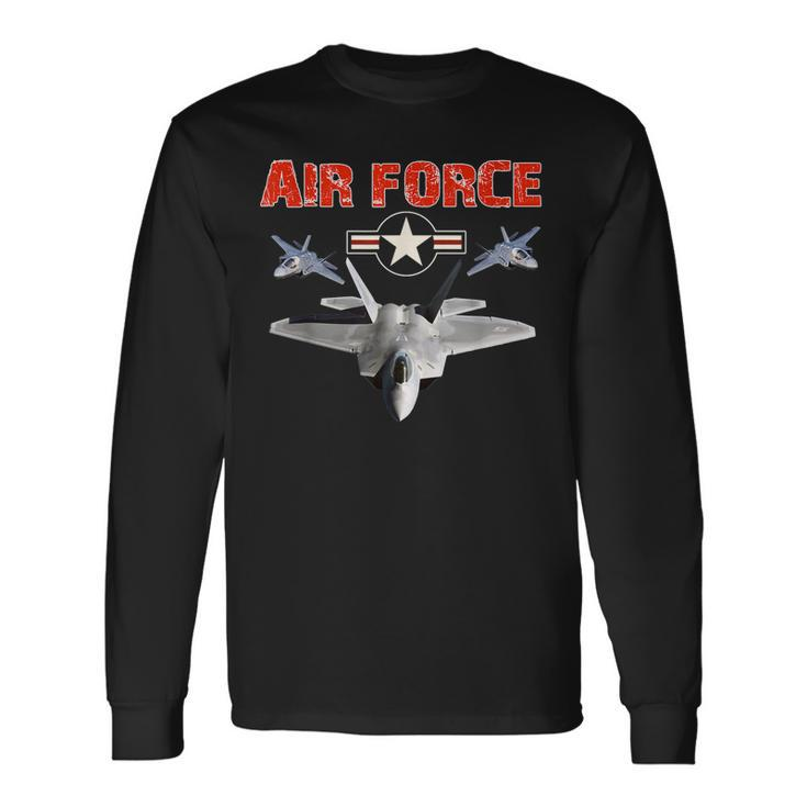 Air Force Vintage Rounde L Air Force Veteran Long Sleeve T-Shirt T-Shirt