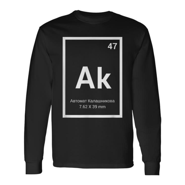 Ak-47 Periodic Table Style Long Sleeve T-Shirt