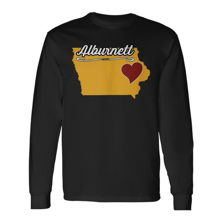 Alburnett Iowa Ia Usa Cute Souvenir Merch Us City State Long Sleeve T-Shirt