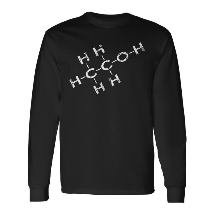 Alcohol Chemical Formula Organic Chemistry Long Sleeve T-Shirt