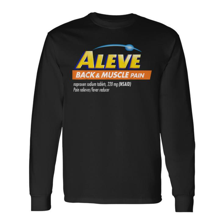 Aleve Back And Muscle Pain Nurse Pharmacy Halloween Costume Long Sleeve T-Shirt
