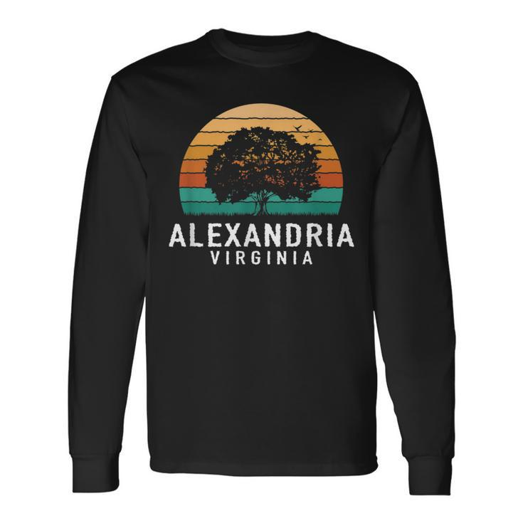 Alexandria Vintage Sunset Virginia Souvenir Long Sleeve T-Shirt