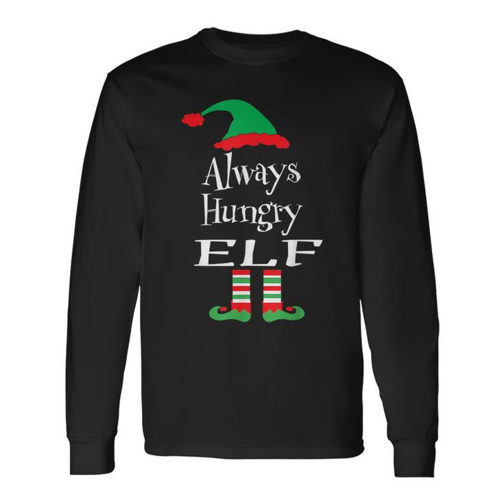 Always Hungry Elf Christmas Family Matching Group Long Sleeve T-Shirt