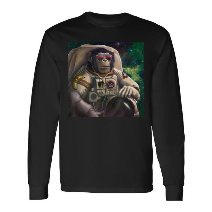 Amc To The Moon Ape Army Launch Gear Long Sleeve T-Shirt T-Shirt