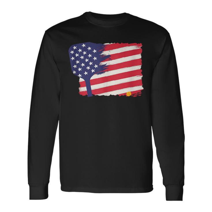 America And Pickleball Long Sleeve T-Shirt