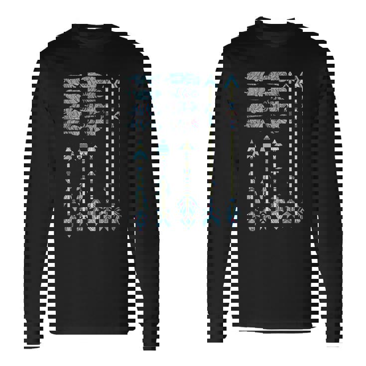American Flag Native Tribe Feather Pride Long Sleeve T-Shirt T-Shirt