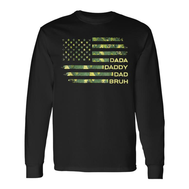 American Flag Usa Dada Daddy Bruh Fathers Day Long Sleeve T-Shirt T-Shirt