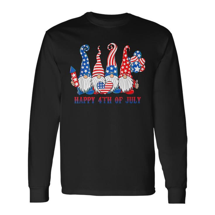 American Patriotic Gnomes Usa Independence Day 4Th Of July Long Sleeve T-Shirt