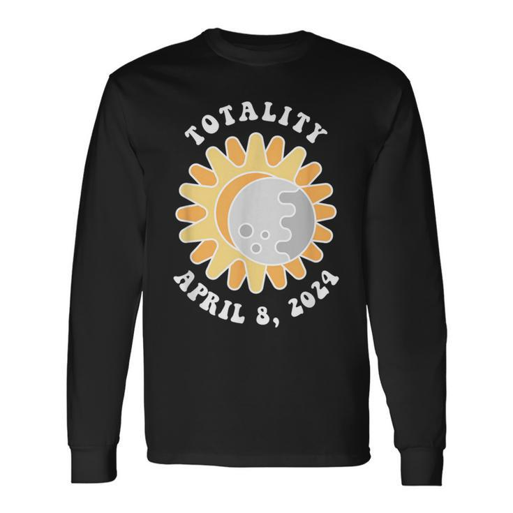 American Solar Eclipse The Path Of Totality April 8 2024 Long Sleeve T-Shirt