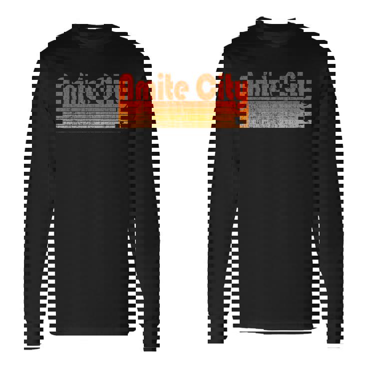 Amite City Louisiana Retro 80S Style Long Sleeve T-Shirt
