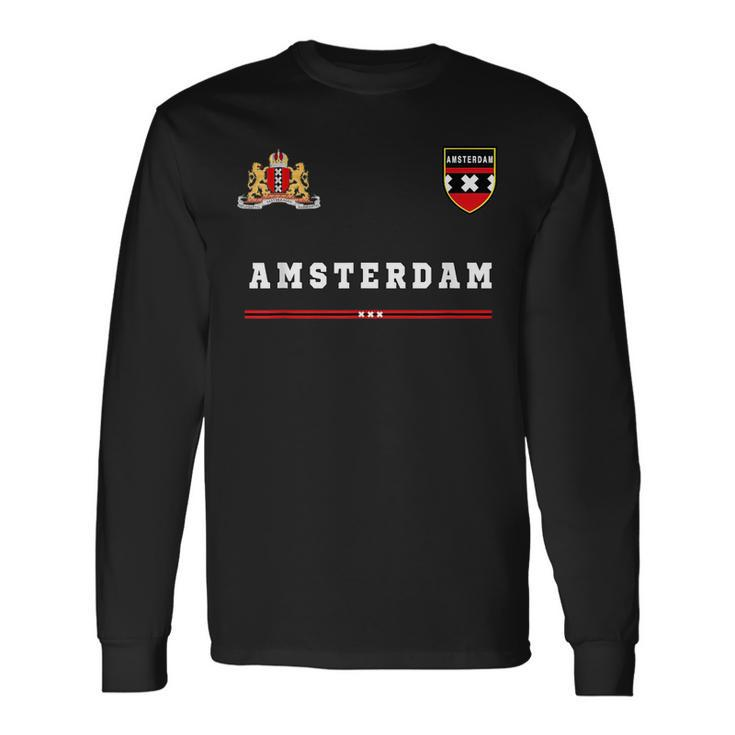 Amsterdam SportSoccer Jersey Flag Football Long Sleeve T-Shirt T-Shirt