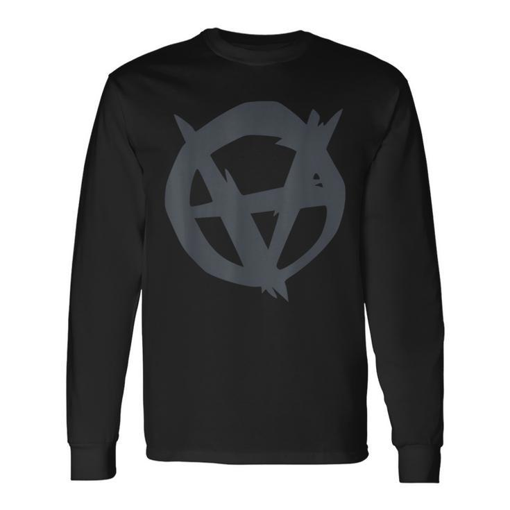 Anarchy In Distress Upside Down Anarchy Long Sleeve T-Shirt
