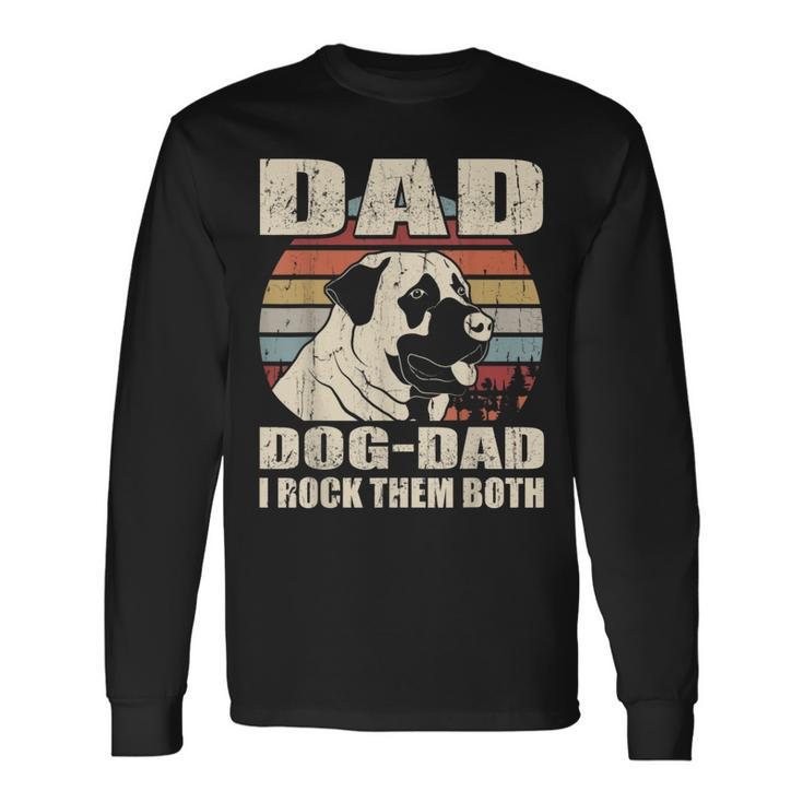 Anatolian Shepherd Dad And Dog Dad I Rock Them Both Vintage Long Sleeve T-Shirt