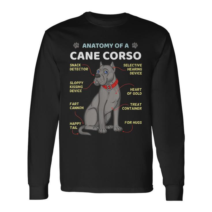 Anatomy Of Cane Corso Italian Mastiff Dog Owner Long Sleeve T-Shirt T-Shirt Gifts ideas